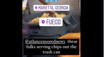[영상] 쓰레기통에 옥수수칩 담아놓은 식당
