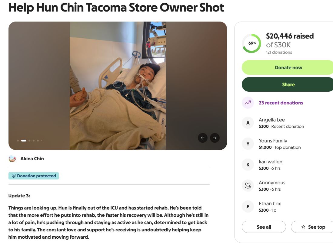 총격 피해 한인 업주 회복세…지역사회 온정, 2만달러 이상 모금